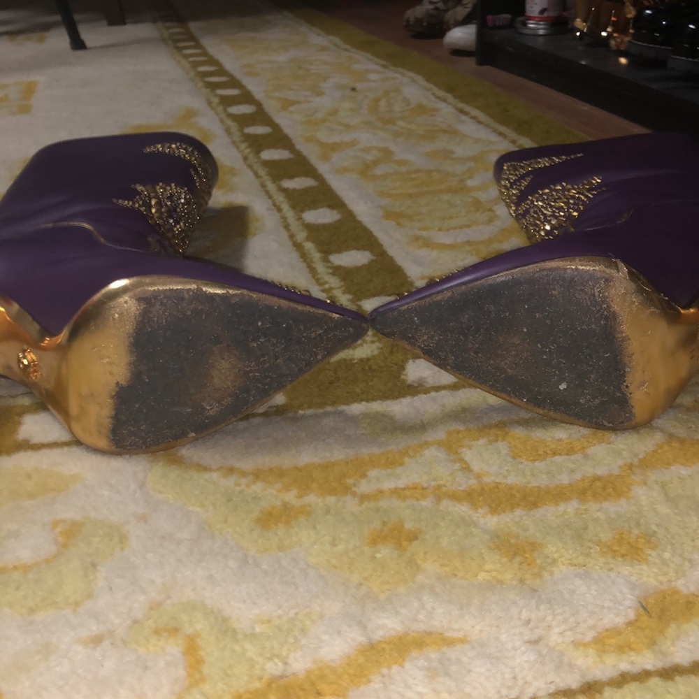 Purple Versace Western Studded Boots - Picture 11 of 13